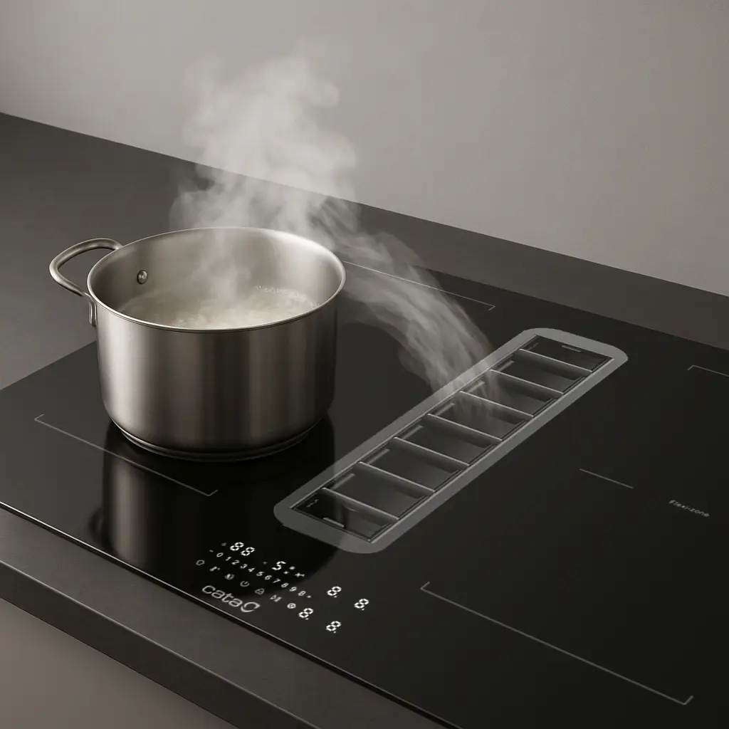 CATA 700 CATDD77CHF 77cm Vented Induction hob Extracting Boiling Water