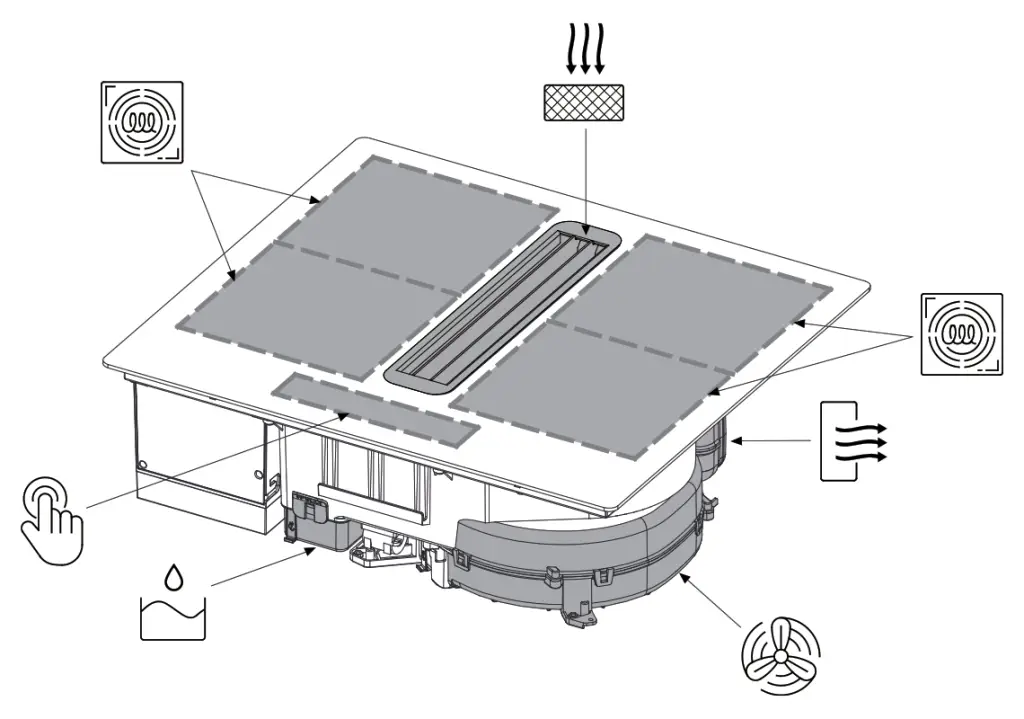 CATDD77CHF 77cm Vented Induction Hob