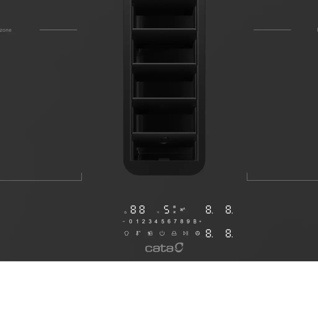 CATA 700 CATDD77CHF 77cm 4 Zone Flex Vented Induction Hob Close Up Controls