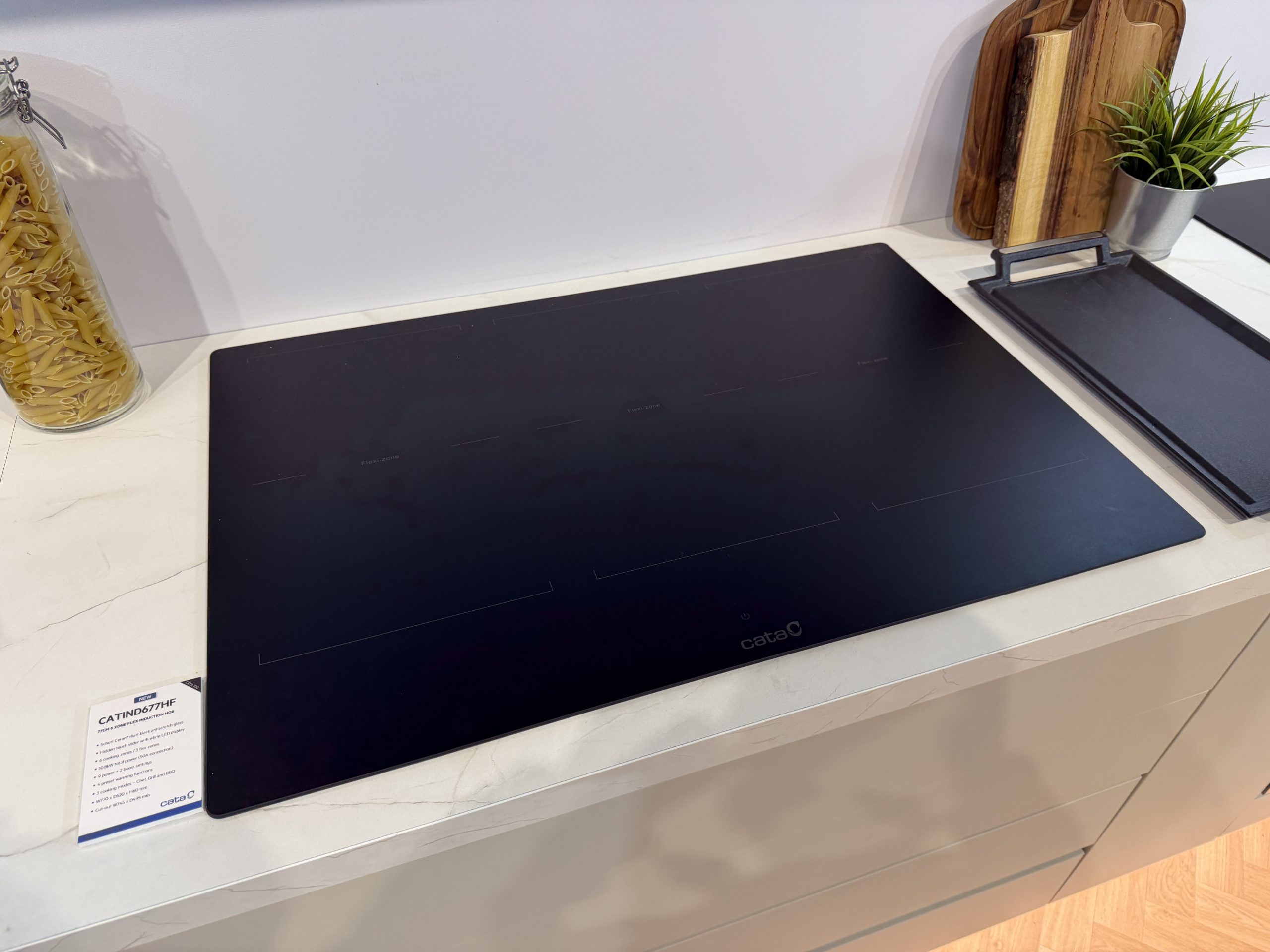 CATA matt black induction hob